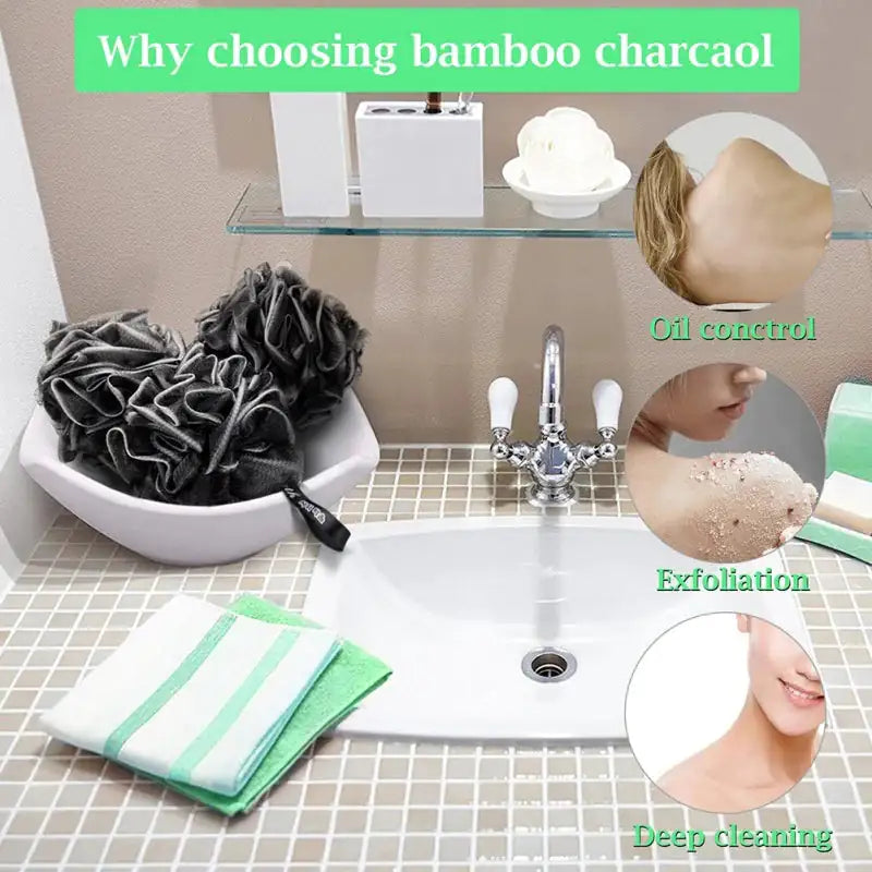 Luxury Bamboo Charcoal Bath Ball for Sustainable Self-Care